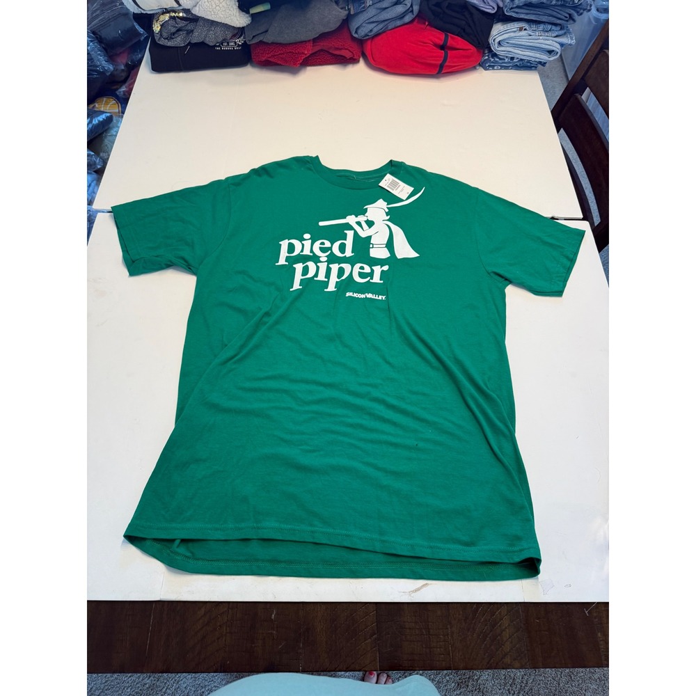 HBO Silicon Valley Pied Piper T-Shirt Mens 2XL Green Hot Topic NWT Graphic Tee